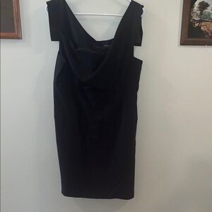 Theme Black Asymmetrical Sheath Dress Cocktail